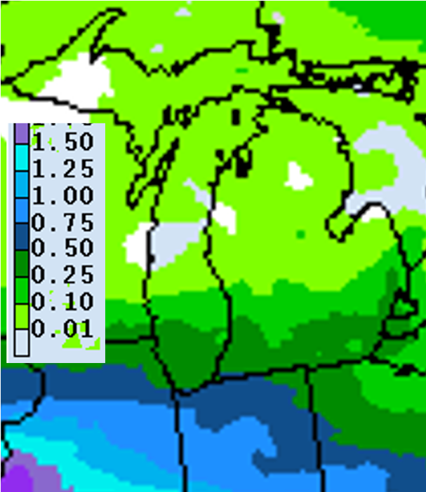 Precipitation forecast graph